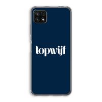 Topwijf Navy: Samsung Galaxy A22 5G Transparant Hoesje