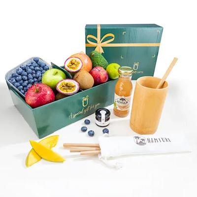 'Fruitbox Smoothie met Bamboe Beker en Rietjes' kopen? | FOR YOU GIFTS