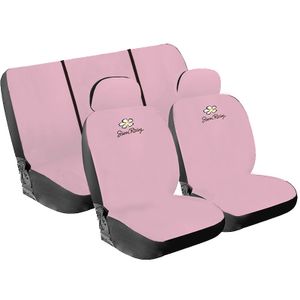 Simoni Racing Stoelhoezenset Daisy - Roze - 8-delig SRCSRDAP