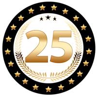 Bierviltjes 25 - 50x stuks - zwart/goud - luxe - verjaardag/jubilea - feestartikelen
