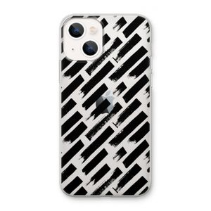Zwarte vegen: iPhone 13 mini Transparant Hoesje
