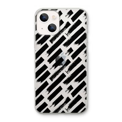 Zwarte vegen: iPhone 13 mini Transparant Hoesje