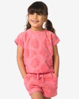 HEMA Kinder T-shirt badstof bloemen roze (roze)