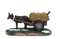 Donkey with Haycart Polyresin 14cm Santaville - Santaville Donkey with Haycart Polyresin 14cm Santaville - Santaville