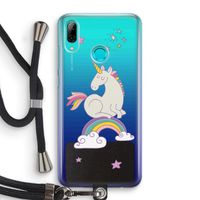 Regenboog eenhoorn: Huawei P Smart (2019) Transparant Hoesje met koord