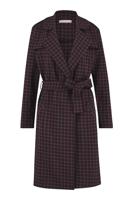 Lodee check trenchcoat - black/stone red - 06960