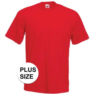 Fruit of The Loom Grote maten t-shirt - rood - heren - voordelig - katoen - Herenkleding