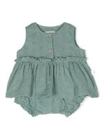 TEDDY & MINOU ensemble robe en coton à broderie anglaise - Vert