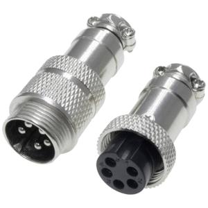 Pollin 453563 Ronde connector Stekker, Bus Totaal aantal polen: 5 1 set(s)