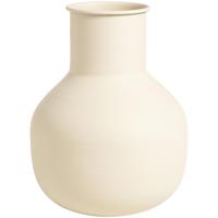 Leen Bakker - Vaas Maan Off-white - 30,3x23x12,3 Cm - Metaal - Wit#Crème - 12.3x23x30.3 Cm