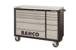 Bahco Gereedschapswagen &apos;classic&apos; C75 53" met 12 lades | extra breed | zwart-grijs | 1016 mm x 501 mm x 1440 mm - 1471KXXL12BKTSS