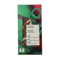 Chocolade melk met hele hazelnoten bio 100 Gram