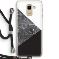 Combinatie marmer: Samsung Galaxy J6 (2018) Transparant Hoesje met koord