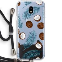 Kokosnoot roze: Samsung Galaxy J3 (2017) Transparant Hoesje met koord