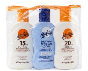 Malibu Malibu Zonnebrand 100ml SPF15,20&After Sun Set van 3