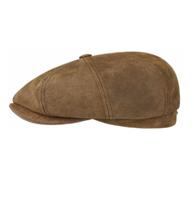 Stetson 8 Panel Cap Leather Brown-57/M