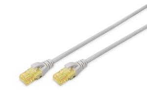 Digitus DK-1613-A-010 RJ45 Netwerkkabel, patchkabel CAT 6A U/UTP 1.00 m Grijs Halogeenvrij, Verdraaide paren 1 stuk(s)