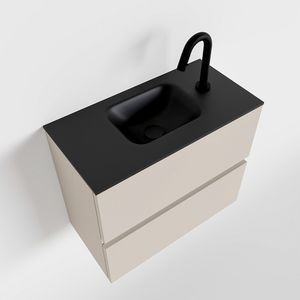 Toiletmeubel Mondiaz Ada | 60 cm | Meubelkleur Linen | Lex wastafel Urban Midden | 1 kraangat
