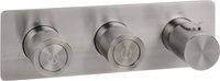 Ben Engraved Cross thermostaat afbouwdeel met omstelrichting gunmetal pvd