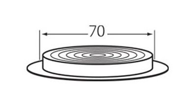 Ventilatierooster rond 70mm