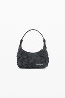 Kleine tas met bloemenapplicaties - BLACK - U