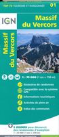 Fietskaart - Wandelkaart 01 Massif du Vercors | IGN - Institut Géographique National - thumbnail