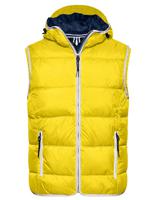 James & Nicholson JN1076 Men´s Maritime Vest - /Sun-Yellow/White - 3XL