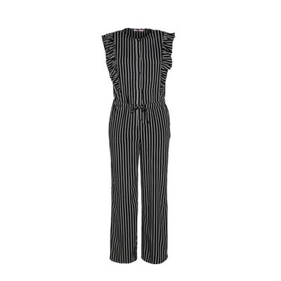 WE Fashion gestreepte jumpsuit zwart/wit WE Fashion gestreepte jumpsuit zwart/wit