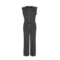 WE Fashion gestreepte jumpsuit zwart/wit - thumbnail