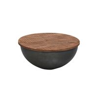 Brix Salontafel Suzan Bowl met klep - Hout - Rond - thumbnail