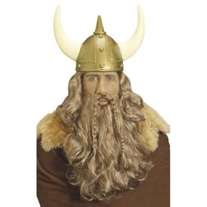 Viking verkleed pruik - met baard en snor - volwassenen - herenpruik Noorman - Carnaval