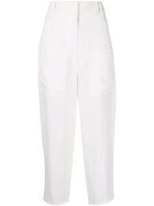 Stella McCartney pantalon court à taille haute - Blanc