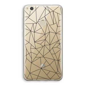 Geometrische lijnen zwart: Huawei Ascend P8 Lite (2017) Transparant Hoesje