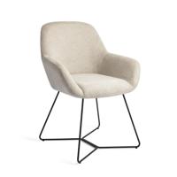 Jesper Home Eetkamerstoel 'Kushi' Beehive Black, kleur Ivory Ivy