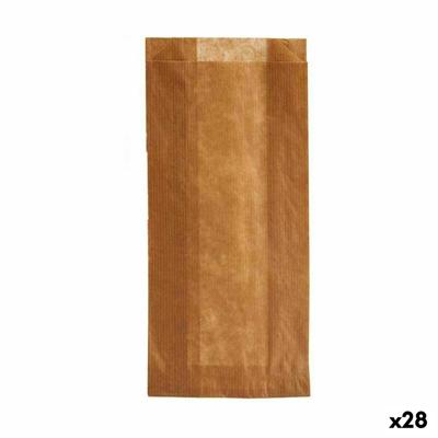 Set van herbruikbare zakjes voor voedingsmiddelen Composteerbaar 10 x 34 cm Bruin Cellulosa (28 Stuks)