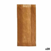 Set van herbruikbare zakjes voor voedingsmiddelen Composteerbaar 10 x 34 cm Bruin Cellulosa (28 Stuks)