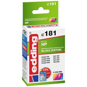 Edding Inktcartridge vervangt HP 343, C8766EE Compatibel Cyaan, Magenta, Geel EDD-181 18-181