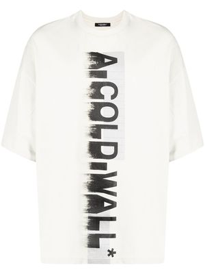 A-COLD-WALL* t-shirt à logo imprimé - Tons neutres