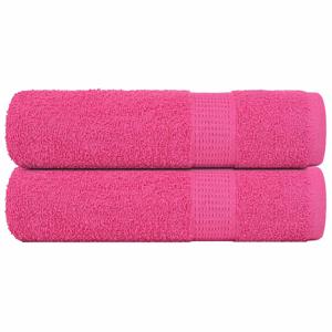 VidaXL Douchehanddoeken 2 st 70x140 cm 360 g/m² 100% katoen roze