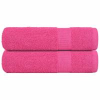 VidaXL Douchehanddoeken 2 st 70x140 cm 360 g/m² 100% katoen roze
