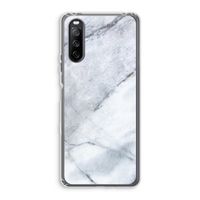 Witte marmer: Sony Xperia 10 III Transparant Hoesje