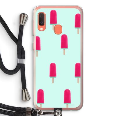 Waterijsje: Samsung Galaxy A20e Transparant Hoesje met koord