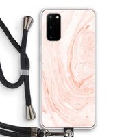 Peach bath: Samsung Galaxy S20 Transparant Hoesje met koord