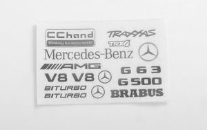 RC4WD Steel Logo Decal Sheet for Traxxas TRX-4 Mercedes-Benz G-500 (VVV-C0796)