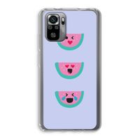 Smiley watermeloen: Xiaomi Redmi Note 10S Transparant Hoesje