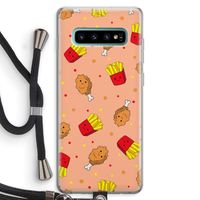 Chicken 'n Fries: Samsung Galaxy S10 Plus Transparant Hoesje met koord