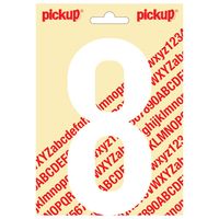 Plakcijfer Nobel 150mm wit 8 Plakcijfer Nobel 150mm wit 8