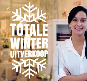 Winkel sticker winter totale uitverkoop