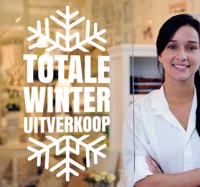 Winkel sticker winter totale uitverkoop