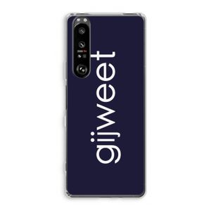 Gijweet: Sony Xperia 1 III Transparant Hoesje